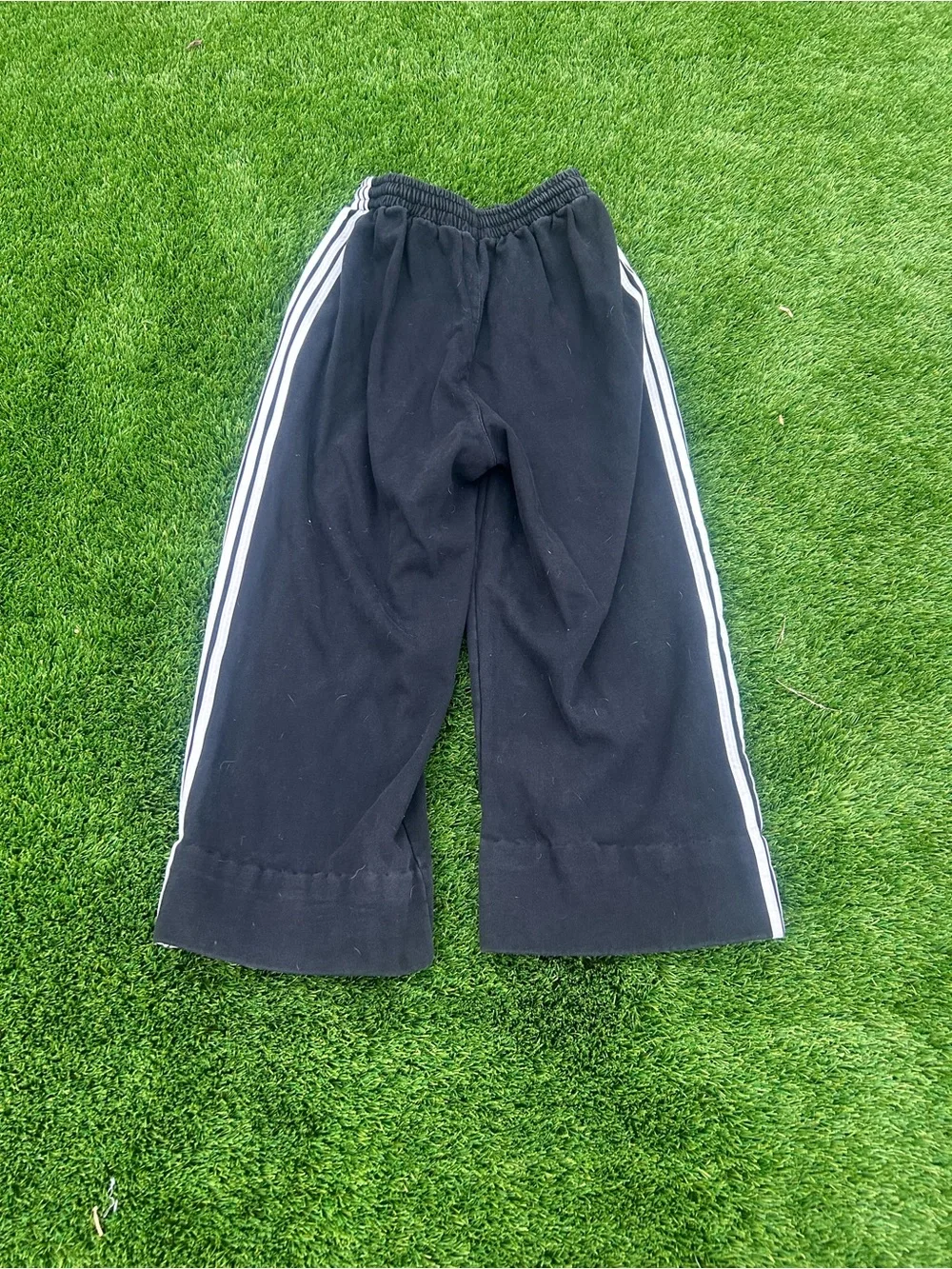 Black Pants with White Side Stripes